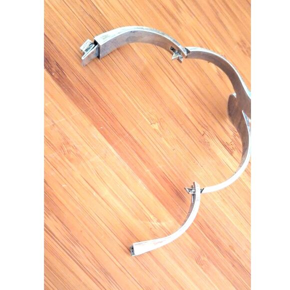 Vintage Hinged Bracelet Marked Mexico 950 - Picture 10 of 10